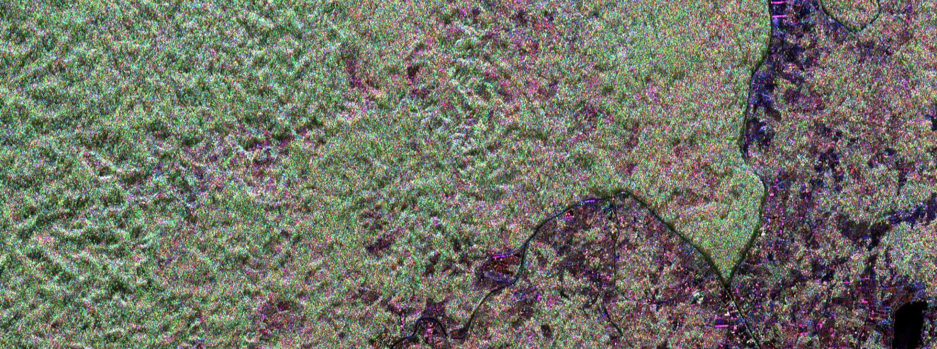 Radar image of Gabon forest  - (c) DLR